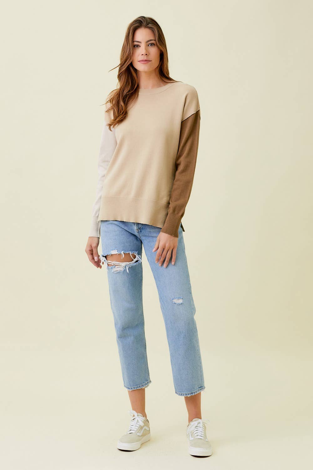 Mystree – Engroshandel Pullover - Dame – 57638 Color Block Pullover Sweater10