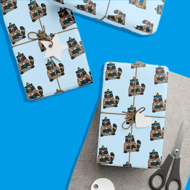 Envoltura de Regalo y Suministros para Fiesta de Cumpleaños de Rocky Raccoon para venta al por mayor de contemporarycaroline