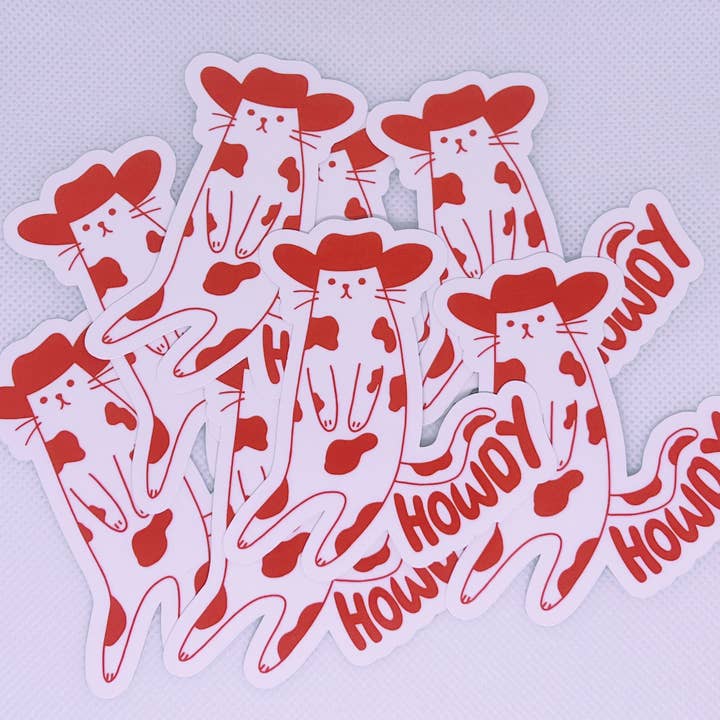 Cosmic Paper Studio - Wholesale Sticker - Cow Cat Sticker5