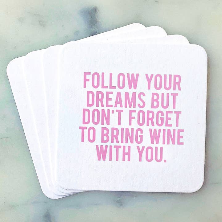 Sous-verres Follow Your Dreams pour la vente par SippingTHIS