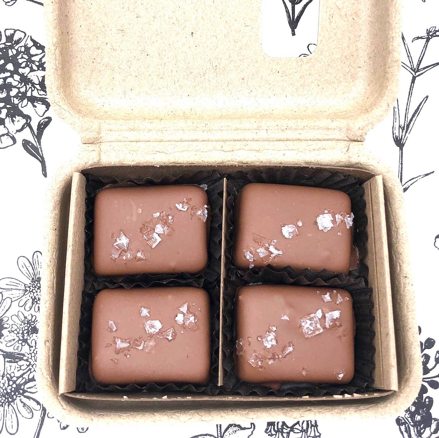 Farmhouse Chocolates - Wholesale Chocolate Covered Sweets - 4 Piece Milk Chocolate Covered Salted Caramels6