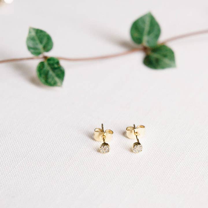 Honeycat Jewelry - Wholesale Stud/Post Earrings - Mini Circle Crystal Stud Earrings10