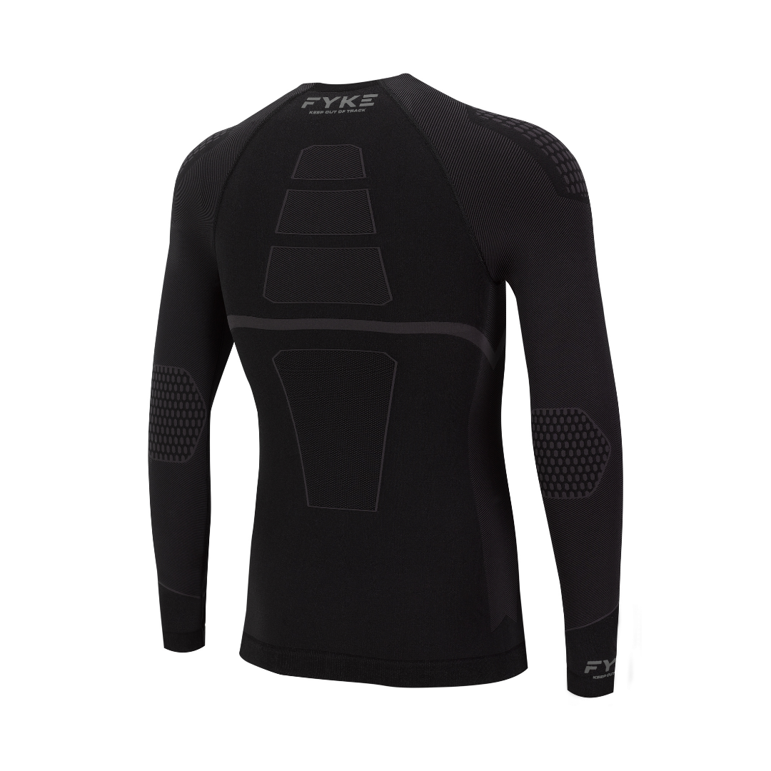 Fyke - Wholesale Athletic Top - Men's - Boost Pro Unisex Shirt Long Sleeve Black/Grey1