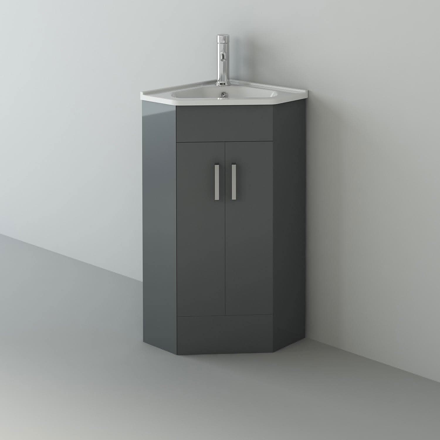 Bathroom4Less – wholesale Cabinet – Krona Corner Cloakroom Vanity Unit and basin - 400mm Wide4