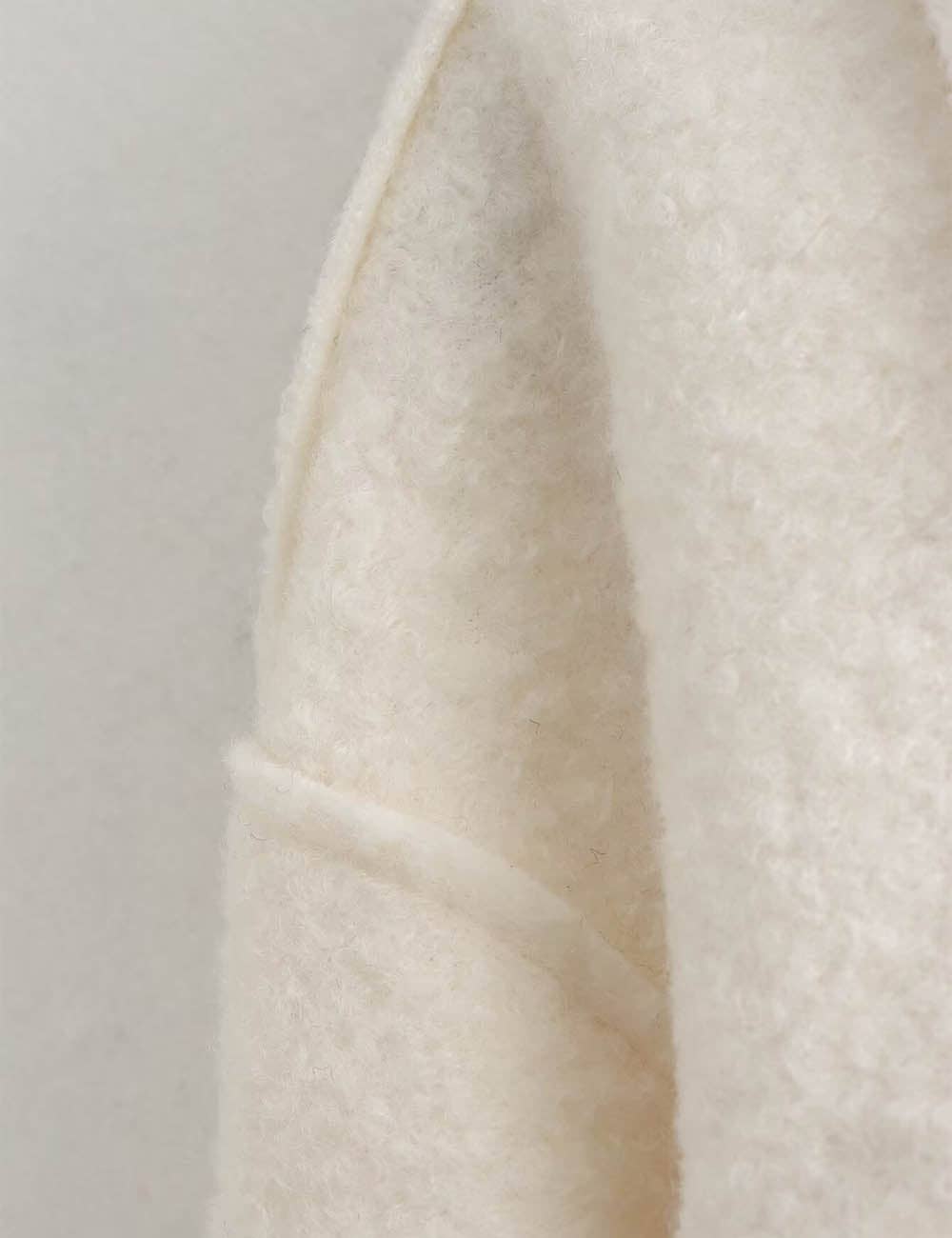 Sweetkama - Wholesale Jacket - Women's - Ladies Turn Down Collar Boxy Cropped Wool Blend Jacket9