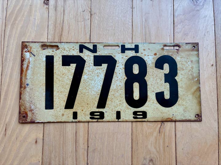 1919 New Hampshire License Plate for wholesale by RusticPlates