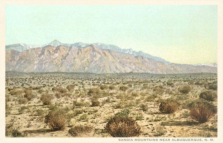 Found Image Press - Wholesale Sticker - Sticker NM-189 Sandia Mountains, Albuquerque, New Mexico0