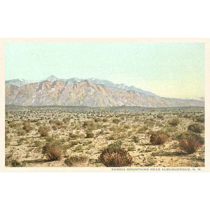 Aimant NM-189 Montagnes Sandia, Albuquerque, Nouveau-Mexique pour la vente par Found Image Press