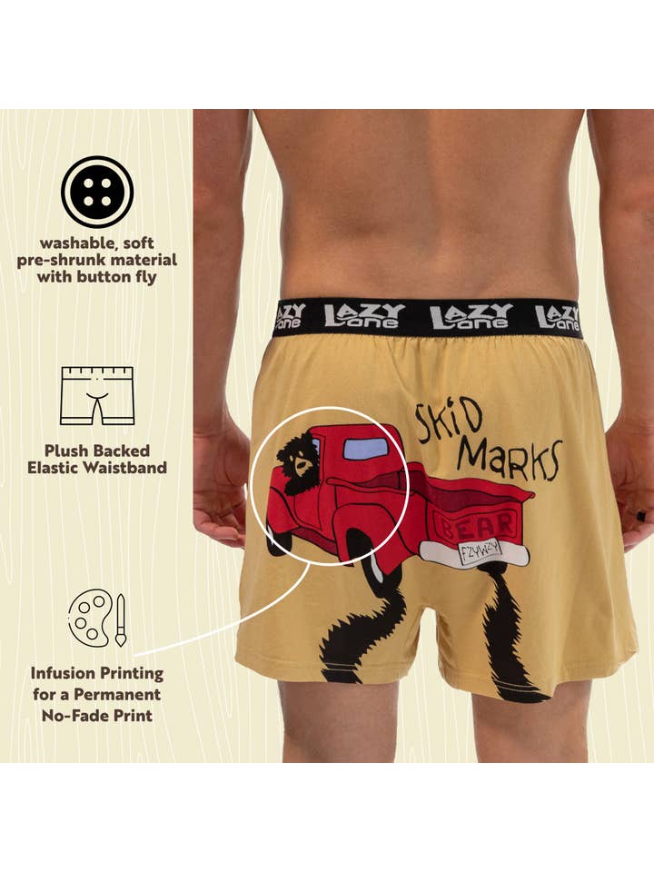 Lazy One - Wholesale Underwear – Men's - Skid Marks Boxer4