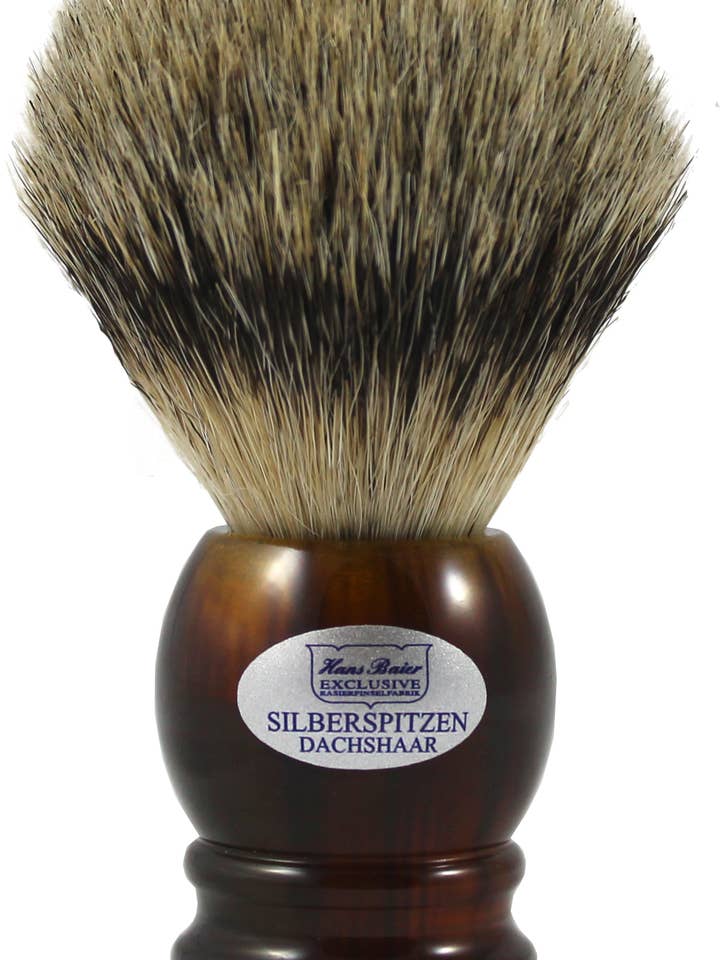 Shaving Brush Acrylic Havana for wholesale by Hans Baier Exklusive