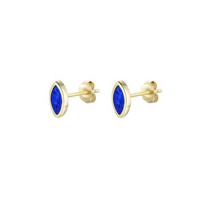 Kamaria Jewelry - Vente Clous d'oreille - Boucles d'oreilles à tige Marquise Opal1