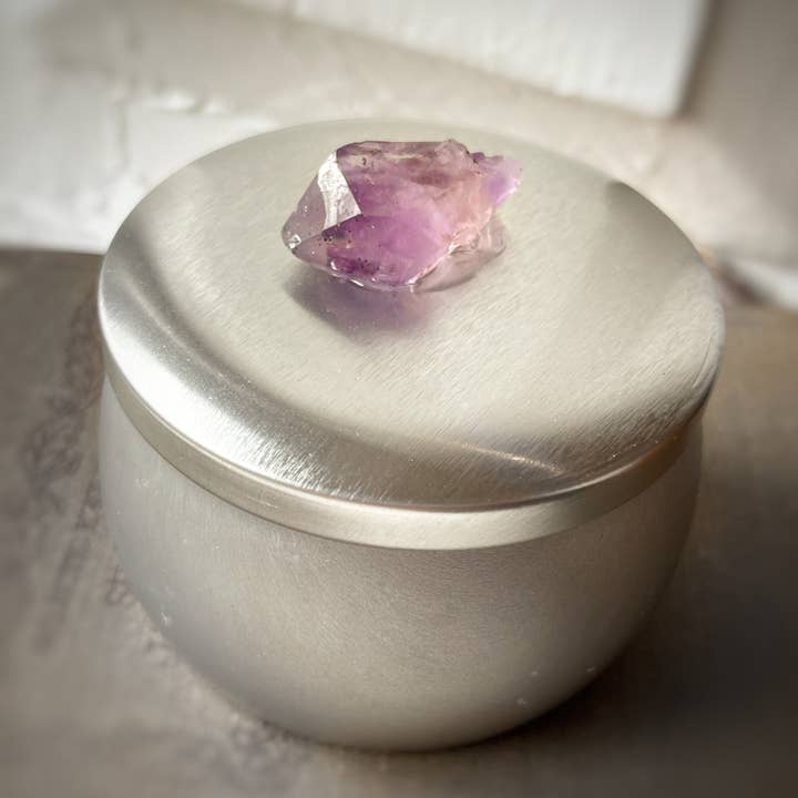 Rage Gems & Jewelry - Wholesale Travel Candles - Amethyst & Lavender Candle and Stash Jar1