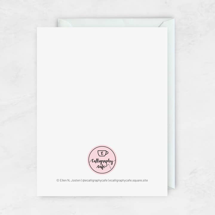 E Calligraphy Cafe - Wholesale Birthday Card - Happy Birthday (Clay Vases)1