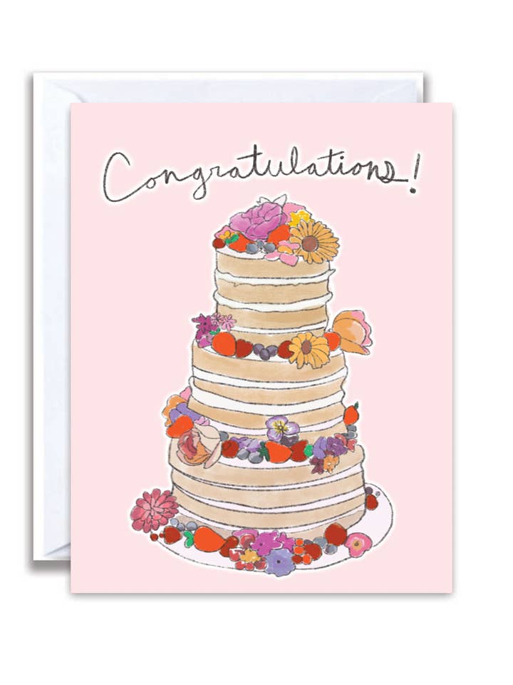 Parabéns, cartão de casamento por atacado de Flo and Syd