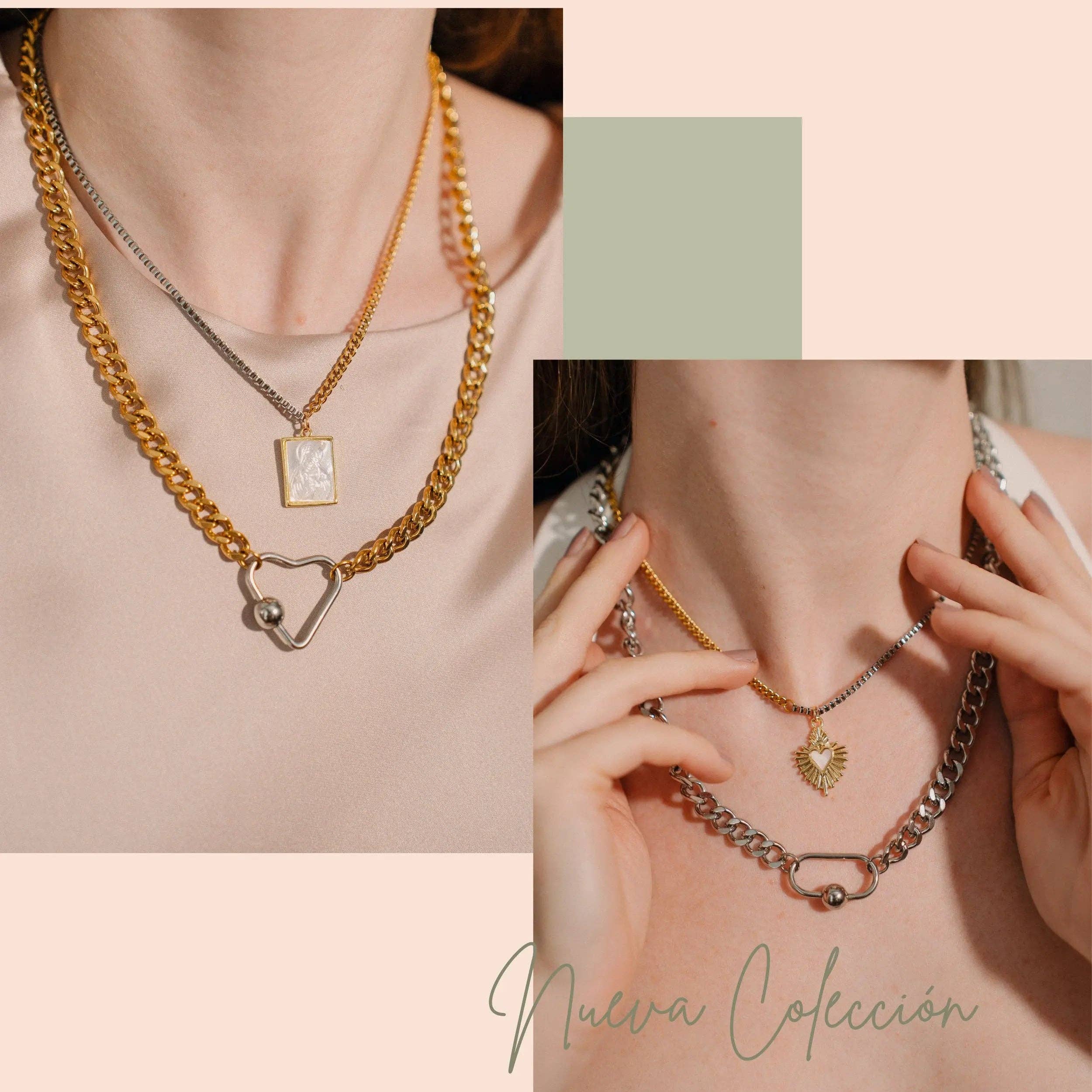 PHOEBE´S - Wholesale Pendant/Charm Necklace - Layered necklace, stainless steel chain, Christian gift3