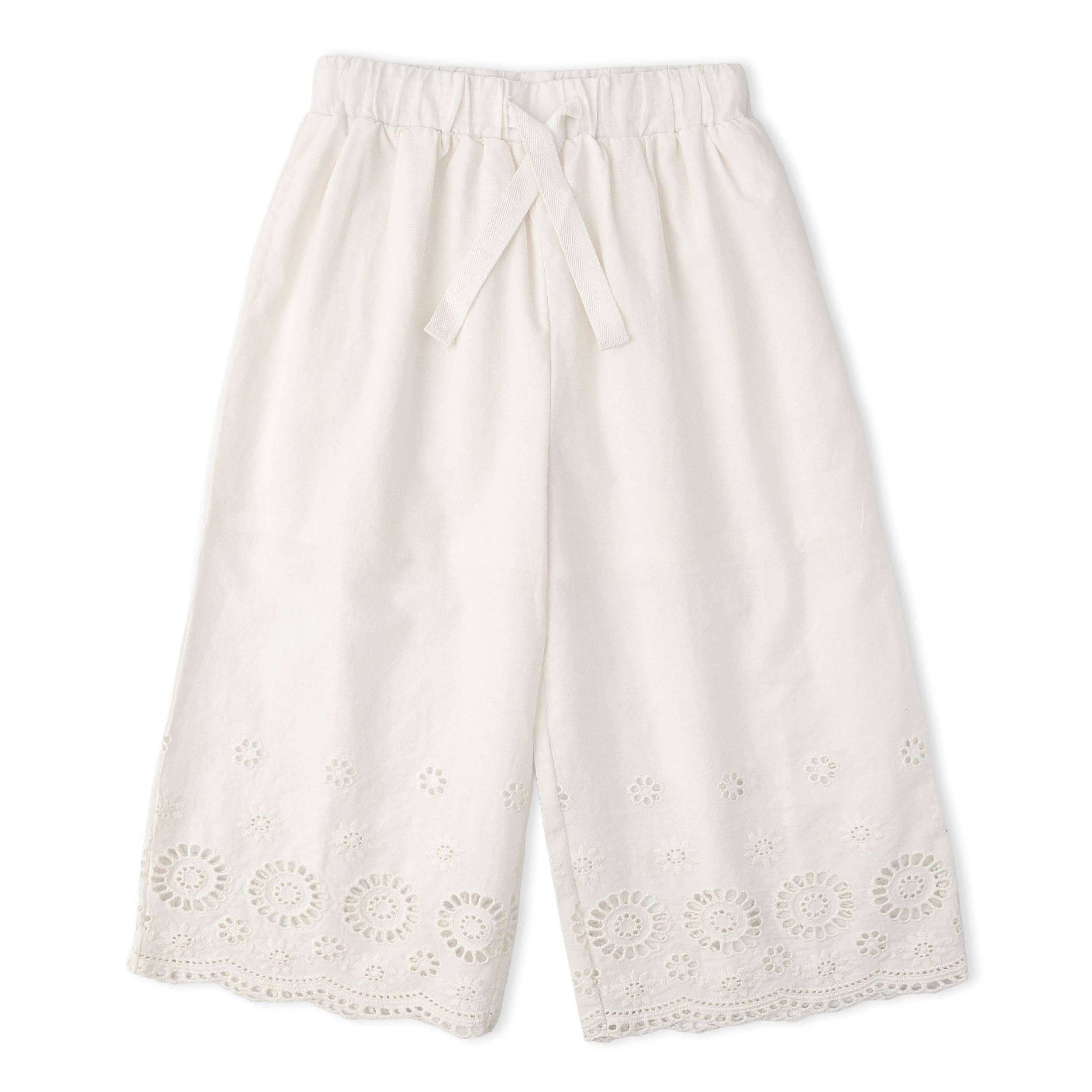 Makemake Organics - Wholesale Top & Pant Set - Kids - Organic Eyelet Top And Pant Set - Ivory Eyelet5