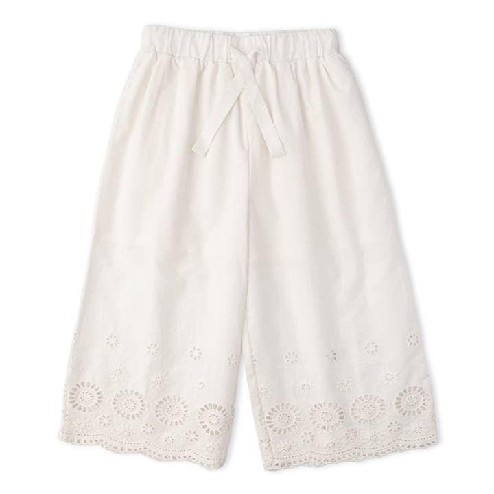 Makemake Organics - Wholesale Top & Pant Set - Kids - Organic Eyelet Top And Pant Set - Ivory Eyelet5