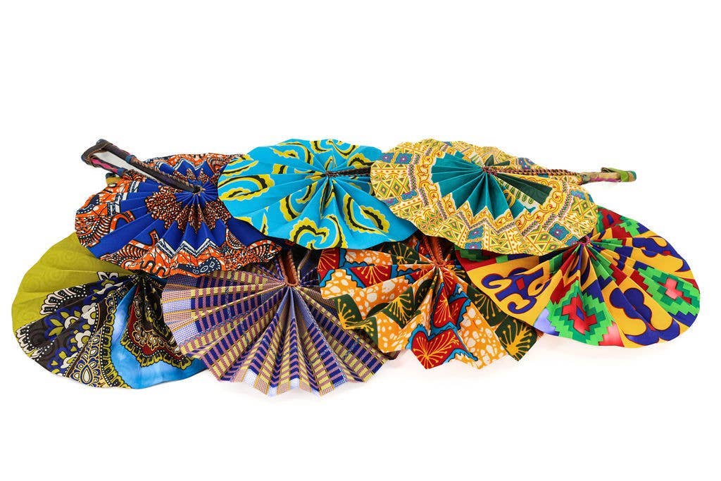 Gitzell FairTrade – wholesale Tillbehör – Handhållen tygvikbar solfjäder2