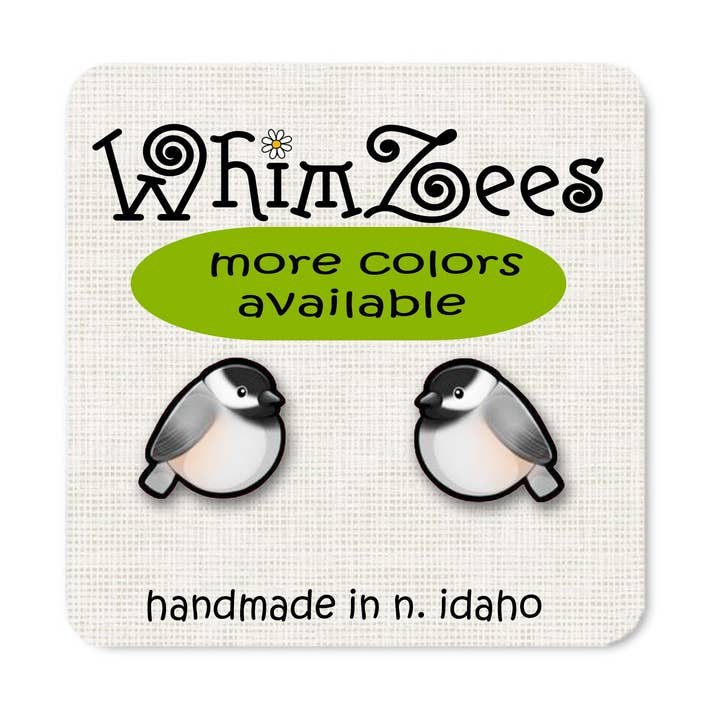 Boucles d'oreilles clous Petit Oiseau Mésange W191 pour la vente par WhimZees