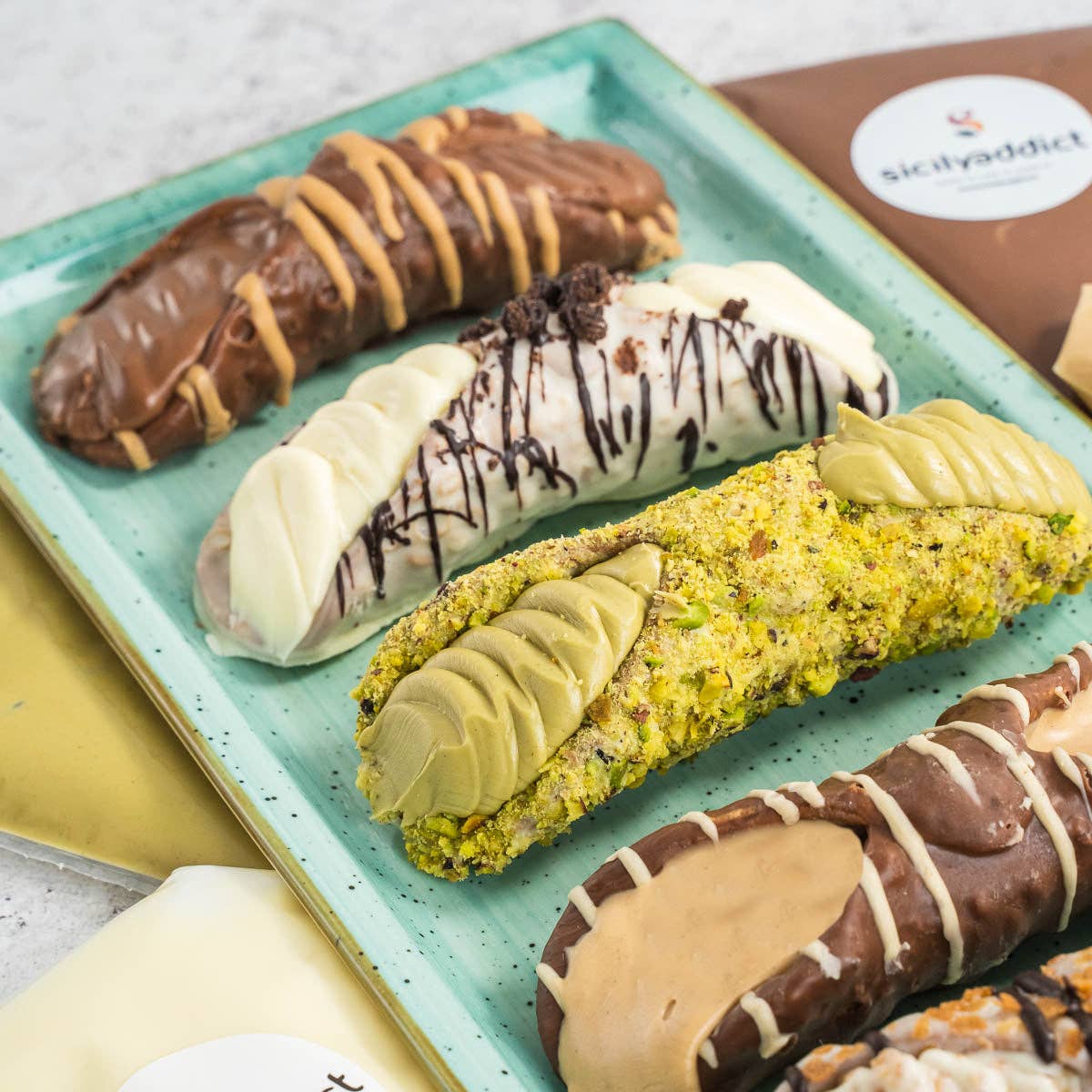 Sicilyaddict – wholesale Chokladtäckta godisar – kit sicilianska cannoli upplevelse2