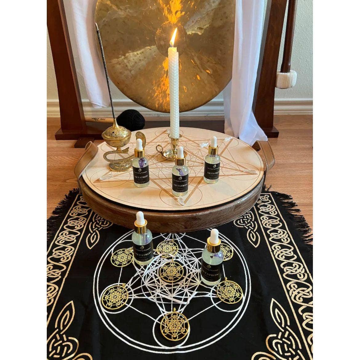 The  Spiritual  Alchemists - Wholesale Meditation Supplies - Metatron Meditation Oil | Metatron’s Cube Altar Pendant1