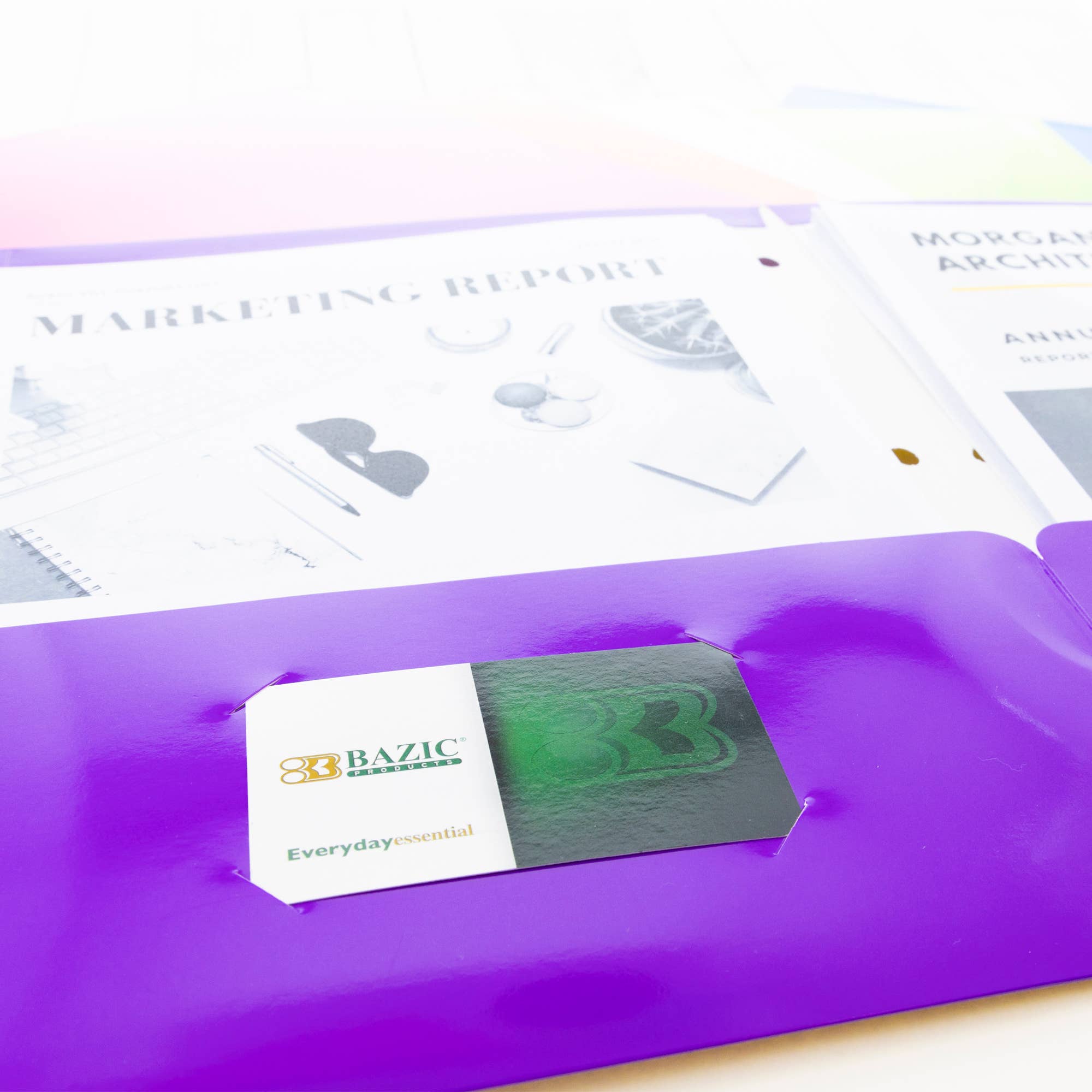 BAZIC Products - Wholesale Folders - 2-Pockets Portfolios - Laminated Bright Glossy Color3