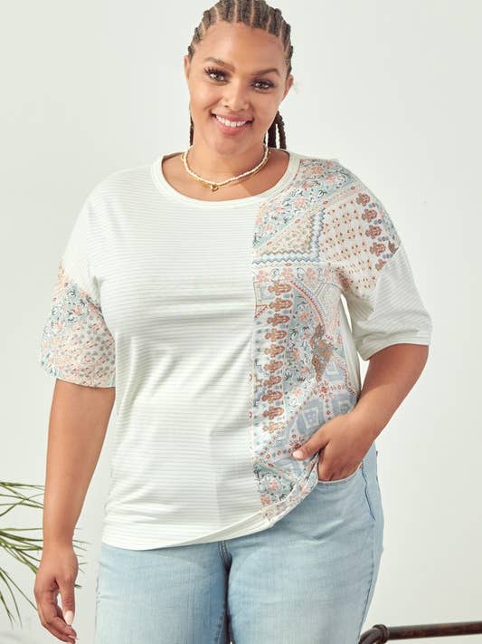 Top Mistas, Plus, Curva - 40141TPL por atacado de Doe and Rae