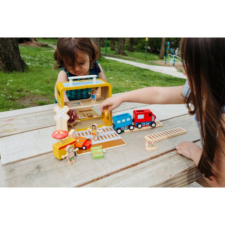 Jack Rabbit Creations - Wholesale Toy Set - Kids - Suitcase Series: Train Station