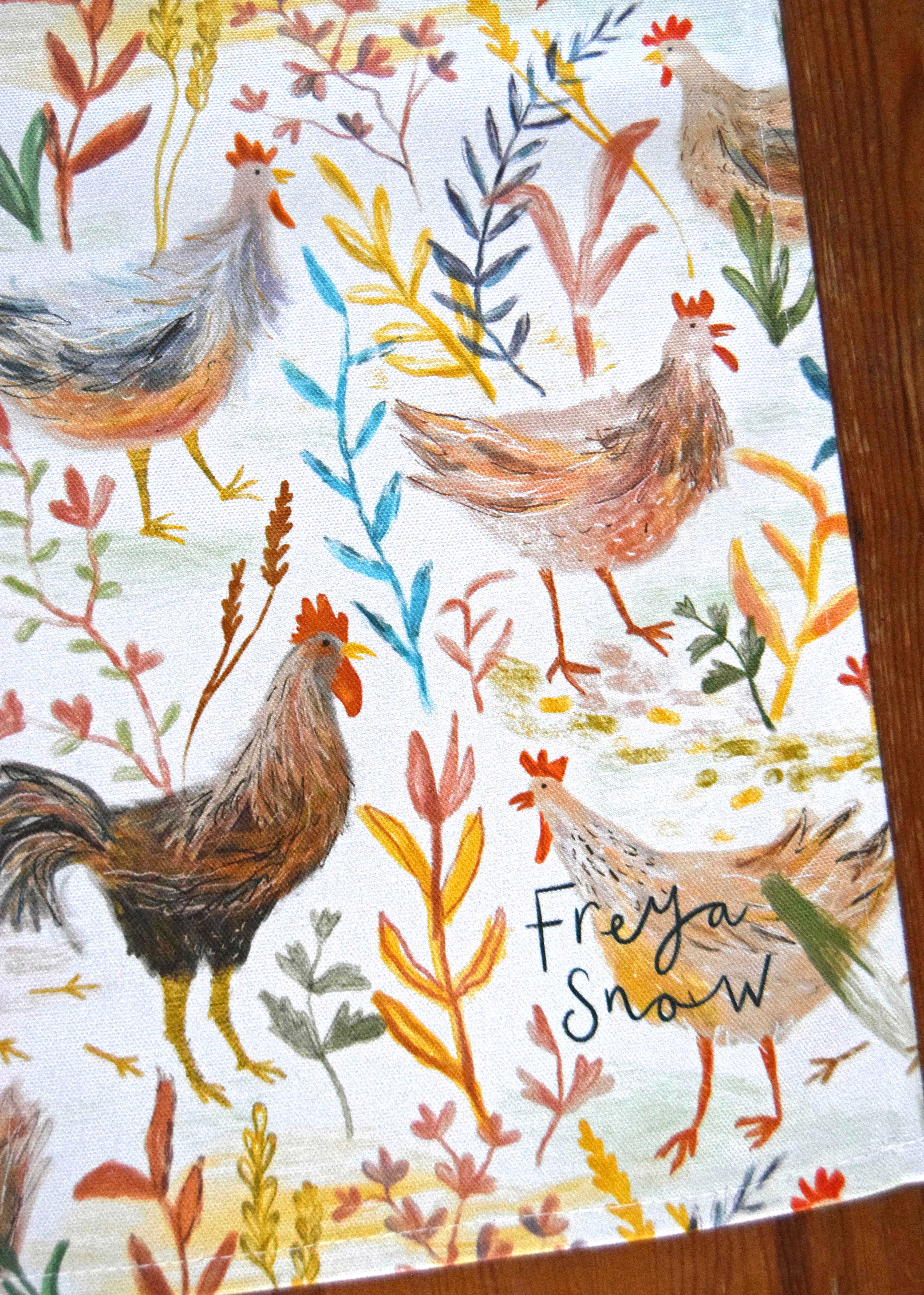 Freya Snow - Wholesale Tea Towel - Chickens Tea Towel / Cotton Dish Towel / Kitchen Towel5