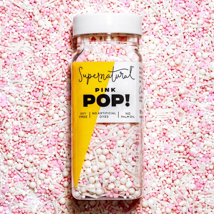 Dye-Free Pink Pop! Nonpareils Sprinkles for wholesale by Supernatural