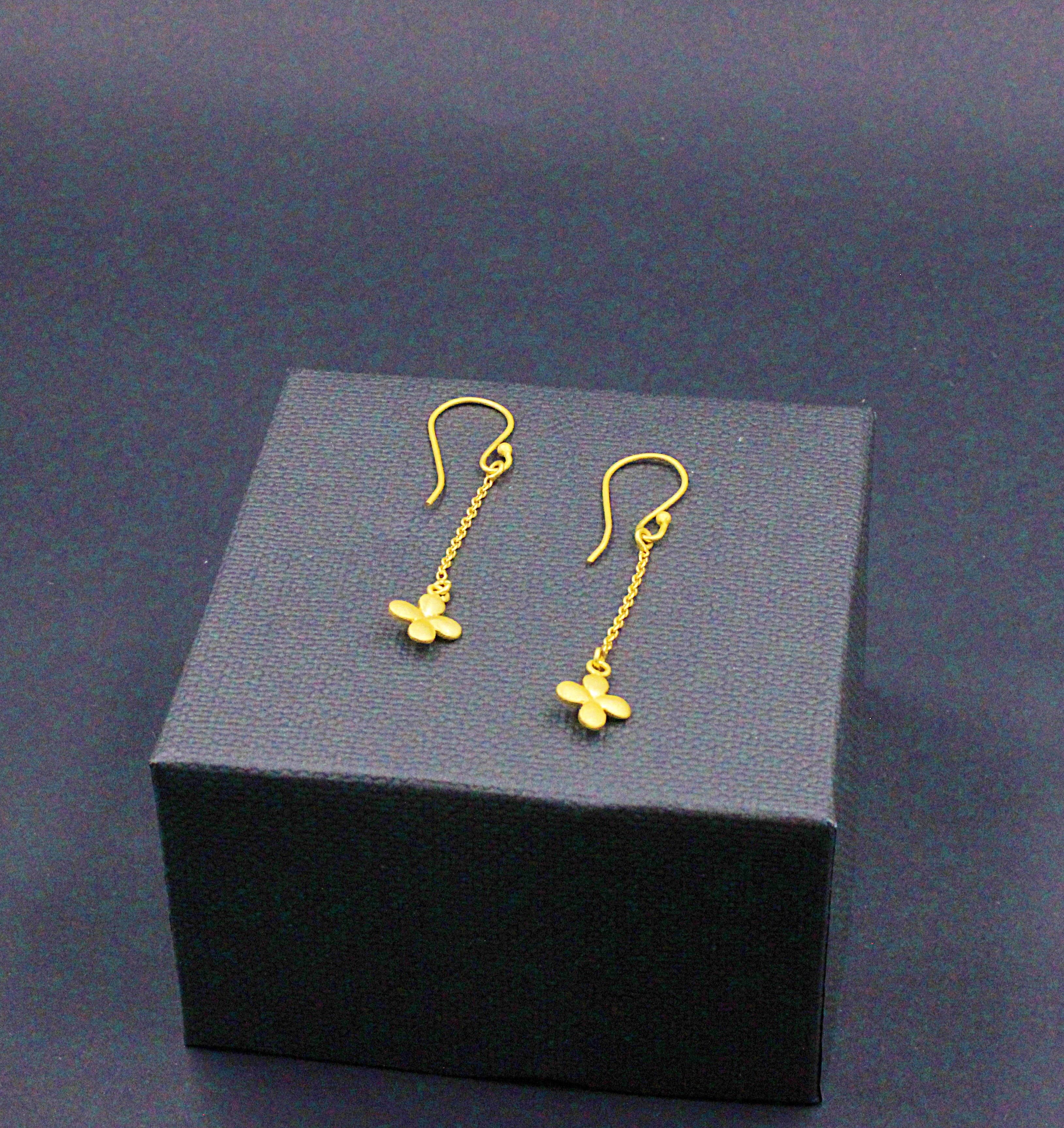 LA MAR – wholesale Dangle earrings – FLOR earrings gold-plated2