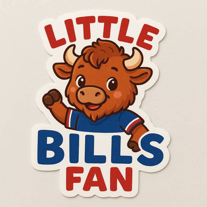 Little Bills Fan Sticker 3” for wholesale by Christmas All Over