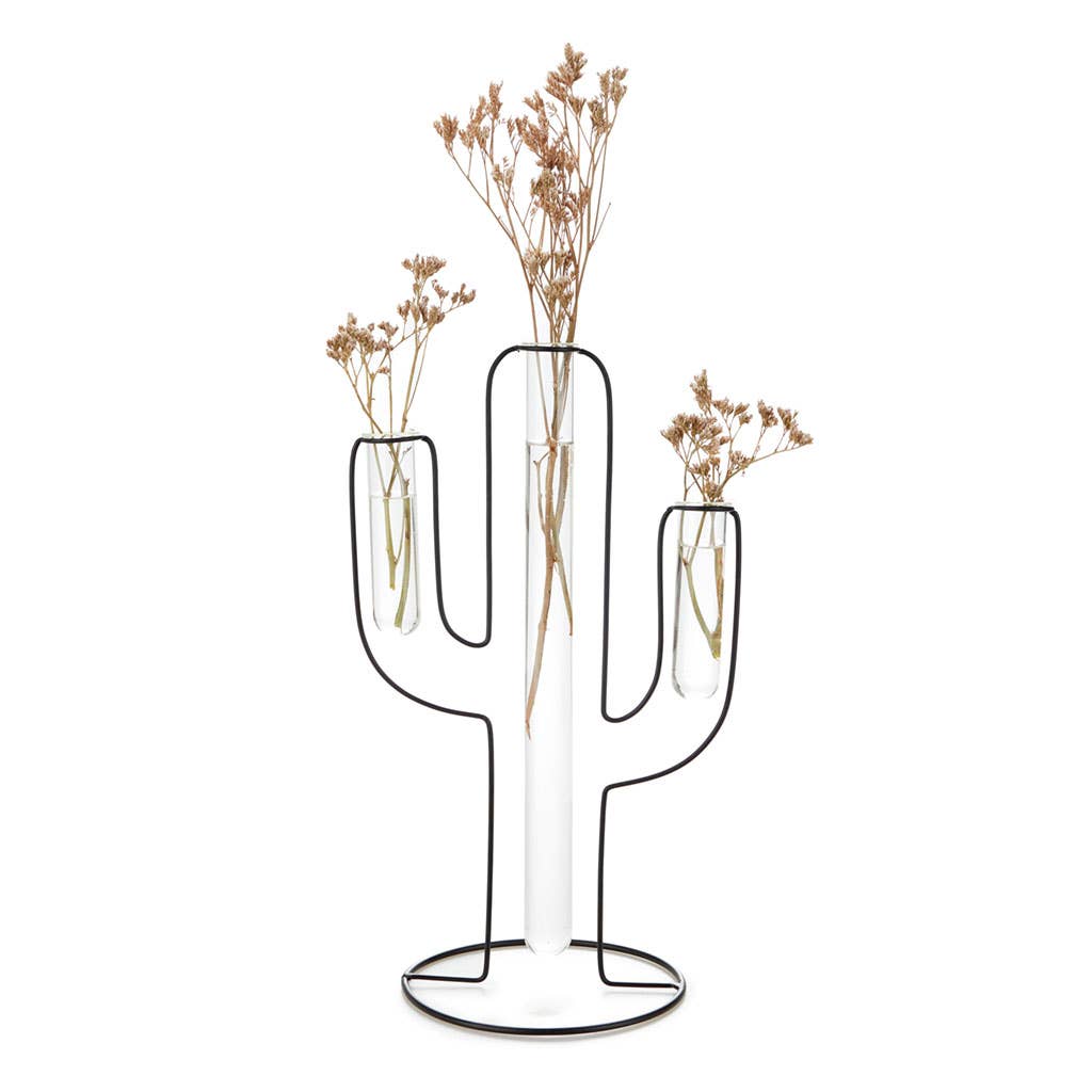 Balvi – wholesale Vase – Cactus Silhouette vase black metal/glass0