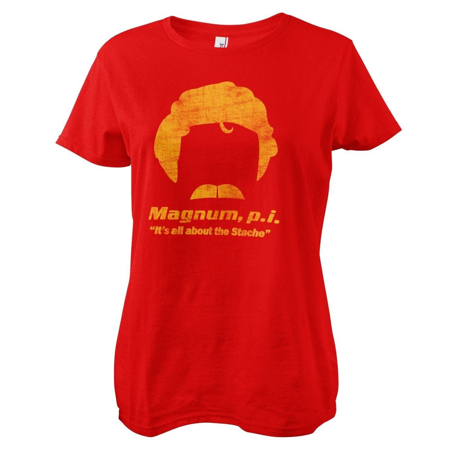 Hybris Production AB - Wholesale Screen Printed T-Shirt - Women's - Magnum P.I. - Stache Girly Tee2