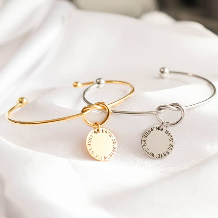Life Prints Products – wholesale Charm/dangle bracelet – Custom Latitude Longitude Bracelet
