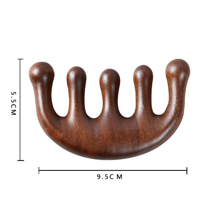 LadyJuneAccessories - Wholesale Hair Brush/Comb - Wooden Massage Comb with Wide Tooth, Scalp Massager