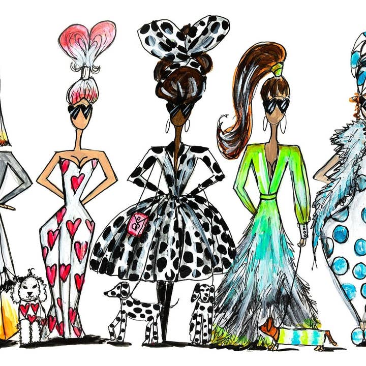 DOGS PRINT for wholesale by Charlotte Posner