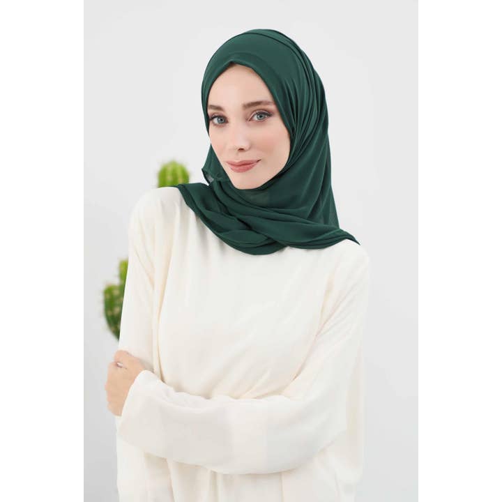 Aisha's Design - Wholesale Hijab – Women’s - Instant Chiffon Shawl Headscarf for Women with Cotton Bonnet Chiffon Turban Cap, Ready-to-Wear Soft Chiffon Shawl Instant Hijab Wrap,PS-4651