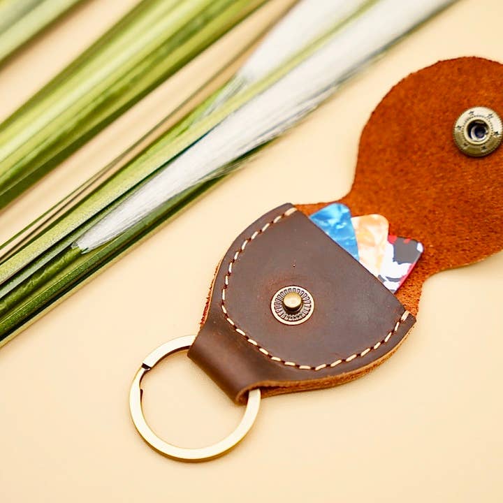 American Leather Goods - Wholesale Keychain - Unisex - Leather Guitar Pick Holder and Keychain Organizer9