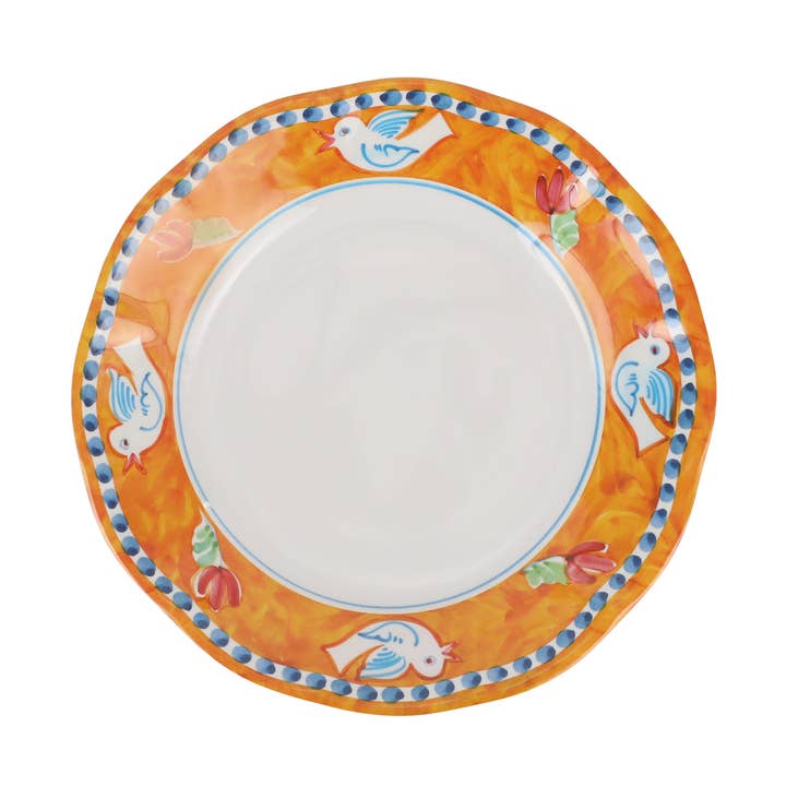 Melamine Campagna Uccello Salad Plate for wholesale by VIETRI Inc.