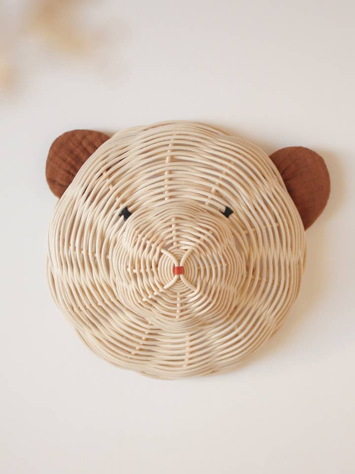 Trofeo grande orso in rattan per la vendita all'ingrosso da parte di ateliersolelh