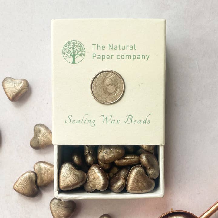 Champagne Gouden Zegelwas Kralen | Plasticvrij voor wholesale door The Natural Paper Company