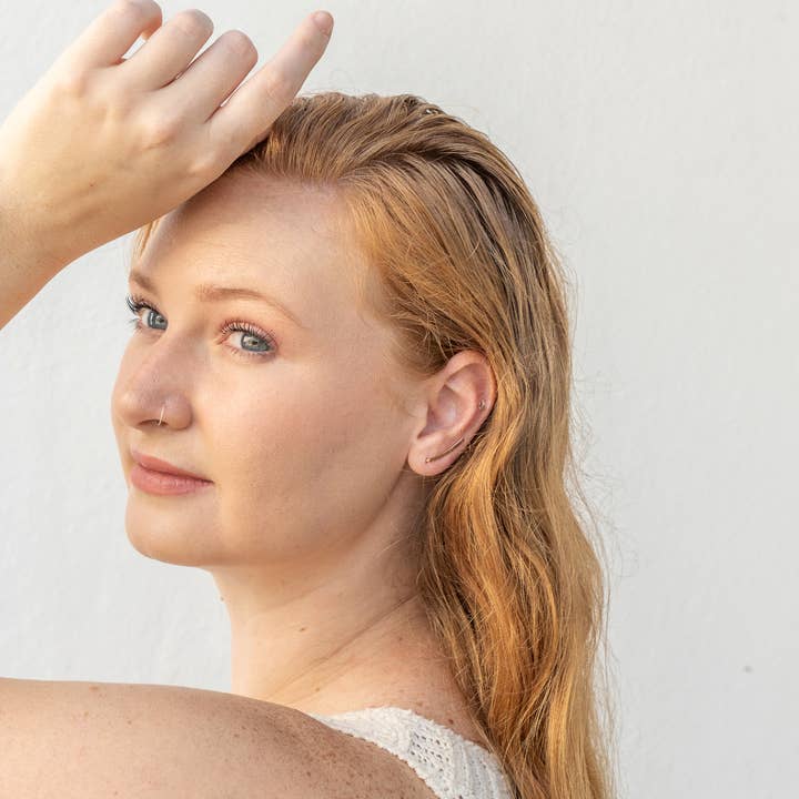 Blossom and Shine - Wholesale Ear Jackets/Climbers - Hammered Bar or Beaded Ear Climbers | Silver or Gold Filled2