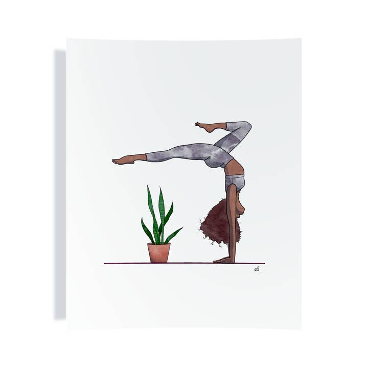 Ashytj Creates LLC - Wholesale Art Print - Black Womxn Do Yoga (Wholesale)