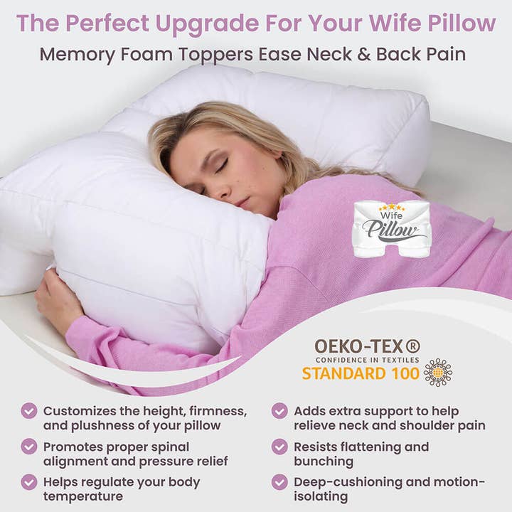 Husband Pillow - Wholesale Bedding Pillow - Insert Topper - Bamboo Charcoal Shredded Memory Foam (Adjustable / Zipper Access)4
