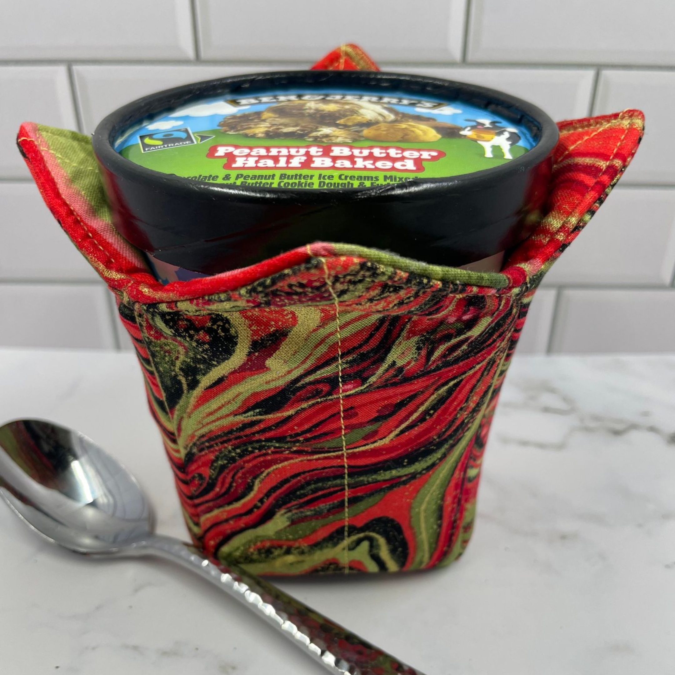 Nina Marie Scrunchies+ - Wholesale Drink Huggers & Koozies - THE SWIRL REVERSIBLE ICE CREAM COZY0