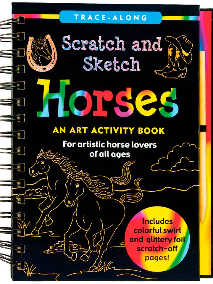 Horses Scratch and Sketch for wholesale by Peter Pauper Press