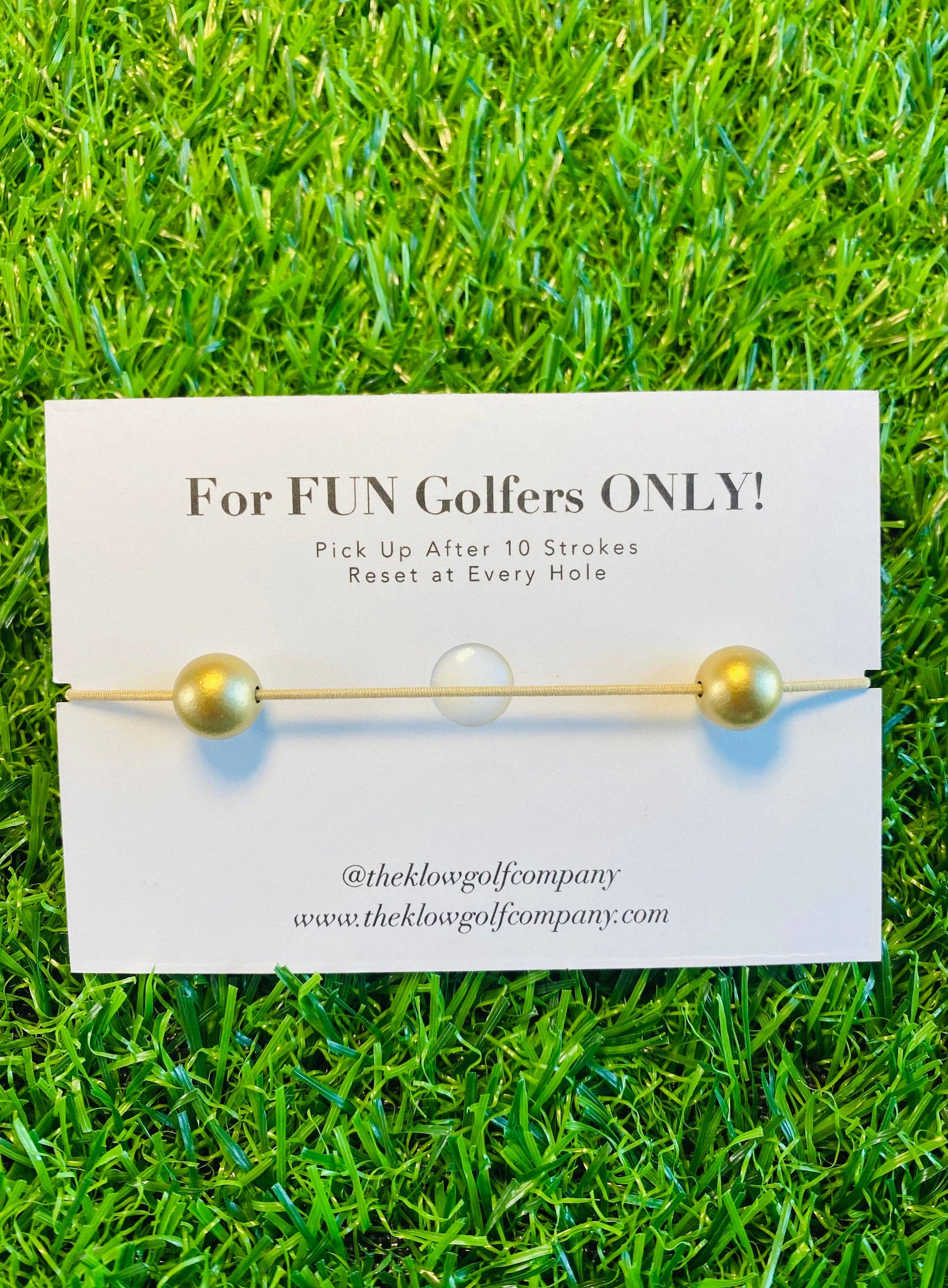 The Klow Golf Company - Vendita all'ingrosso Bracciale con perline - Bracciale contatore di colpi da golf - GOLDEN9