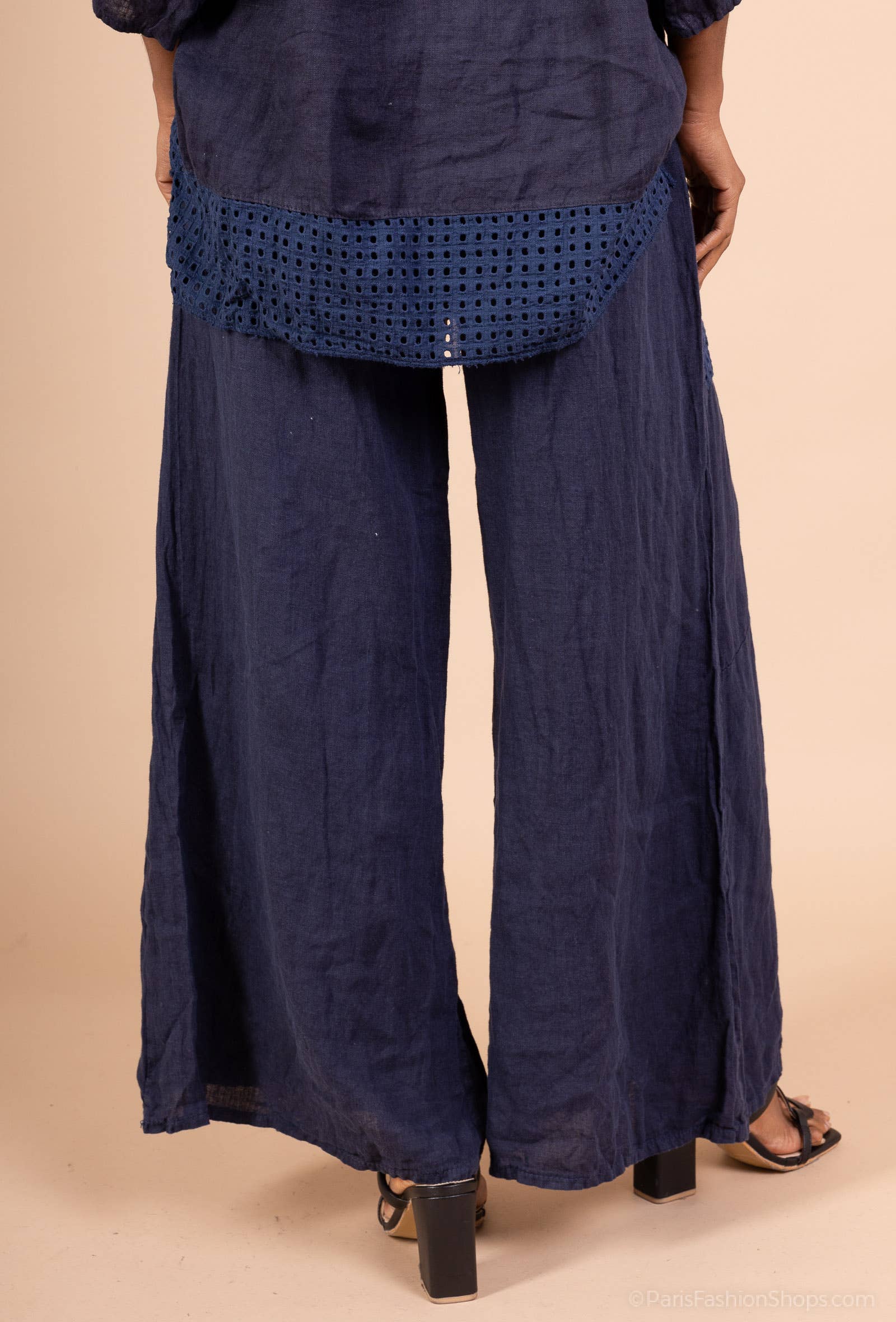 Shyloh - Wholesale Pants - Women's - Linen Trousers with Openwork Pockets 2058017