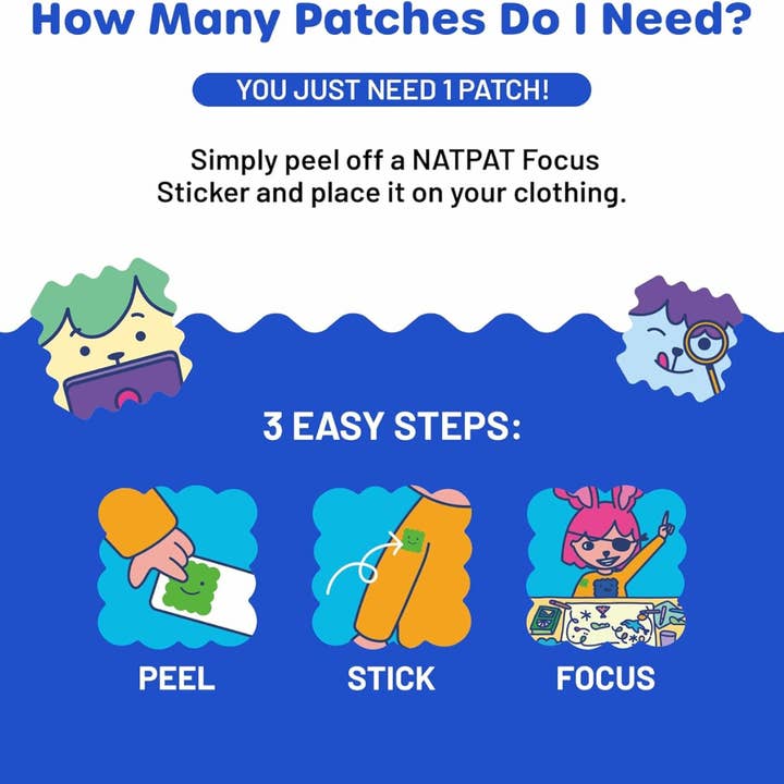 NATPAT - Wholesale Sticker – Child & baby - NATPAT Focus Stickers - Natural Focus, Energy & Clarity6